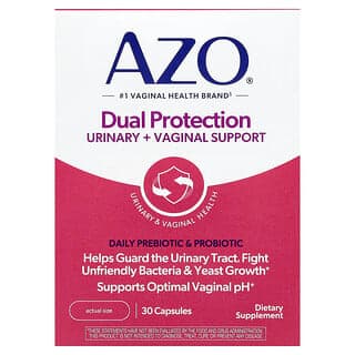 AZO, 雙重保護,尿路 + 女性私密部位幫助,30 粒每日一粒膠囊