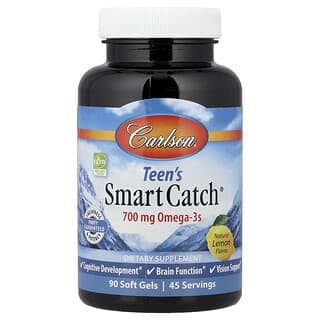 Carlson, Teen's Smart Catch,天然檸檬味,700 毫克,90 粒軟膠囊(每粒軟膠囊 350 毫克)