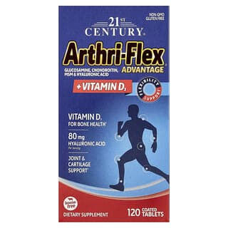 21st Century, Arthri-Flex Advantage® + 維生素 D3,120 片包衣片