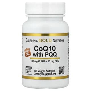 California Gold Nutrition, 含吡咯喹啉醌的輔酶 Q10,泛醌 USP,木薯澱粉素食軟膠囊,含向日葵卵磷脂,100 毫克,60 粒素食軟膠囊