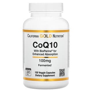 California Gold Nutrition, 輔酶 Q10,泛醌 USP,含 Bioperine® 黑胡椒提取物,生物利用率提高,100 毫克,150 粒素食膠囊