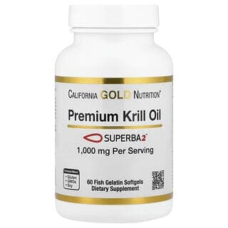 California Gold Nutrition, 含 Superba2™ 的優質磷蝦油,1,000 毫克,60 粒軟凝膠