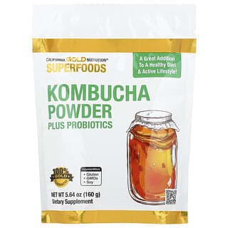 California Gold Nutrition, Superfoods,康普茶粉,含康普茶、釀造蘋果醋和可溶性木薯纖維加益生菌,5.64 盎司(160 克)