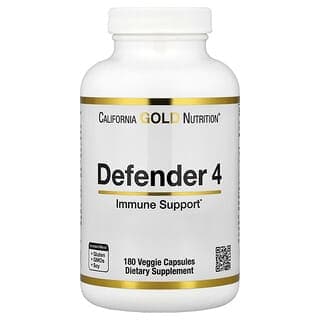 California Gold Nutrition, Defender 4,含維生素 C、維生素 D、鋅、硒,180 粒素食膠囊