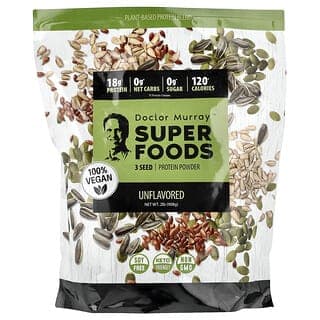 Dr. Murray's, SuperFood,3 種子蛋白質粉,南瓜籽 + 亞麻籽 + 葵花籽,原味,2 磅(908 克)