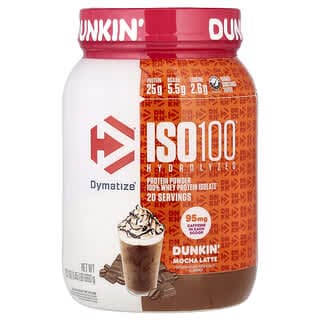Dymatize, ISO100® Hydrolyzed,全分離乳清蛋白,Dunkin 摩卡拿鐵味,1.45 磅(660 克)