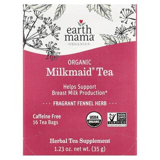 Earth Mama, Organics,有機催奶®茶,芬芳茴香草本,無咖啡萃取,16 茶包,1.23 盎司(35 克)