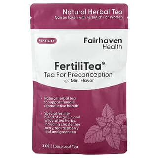Fairhaven Health, FertiliTea®,散葉茶,備孕適用,薄荷味,3 盎司