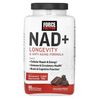 Force Factor, NAD+ 長壽逆齡配方,巧克力味,60 片軟咀嚼片