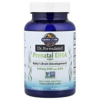 Garden of Life, Dr. Formulated 純素食產前 DHA 軟膠囊,400 毫克,30 粒裝