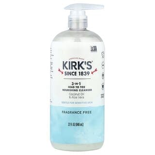 Kirk's, 3 合 1 全身滋養清潔乳,無香,32 液量盎司(946 毫升)