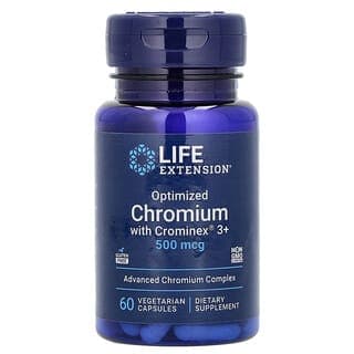 Life Extension, 優化鉻與 Crominex 3+,500 微克,60 粒素食膠囊
