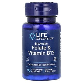 Life Extension, BioActive 系列葉酸鹽維生素 B12 素食膠囊,90 粒裝
