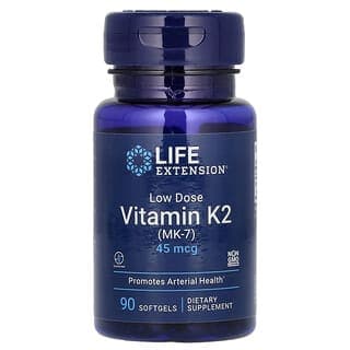 Life Extension, 低劑量維生素K2(MK-7),45微克,90粒軟膠囊