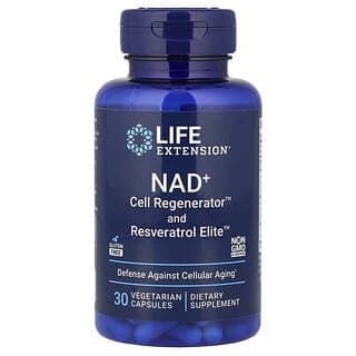 Life Extension, NAD+ Cell Regenerator™ and Resveratrol Elite™,30 粒素食膠囊