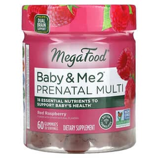 MegaFood, Baby & Me 2,產前多維生素,紅樹莓味,60 粒軟糖