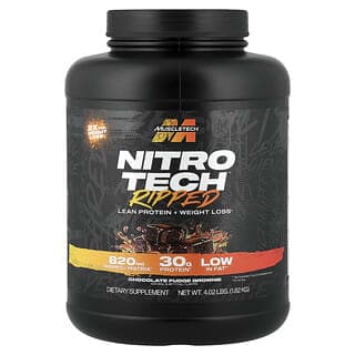MuscleTech, Nitro Tech Ripped,瘦蛋白 + 輕體,巧克力軟糖布朗尼,4.01 磅(1.82 千克)