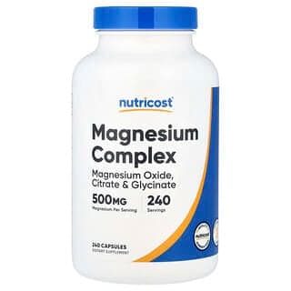 Nutricost, 鎂複合物,500 毫克,240 粒膠囊