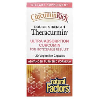 Natural Factors, CurcuminRich®,雙倍功效 Theracurmin®,60 毫克,120 粒素食膠囊