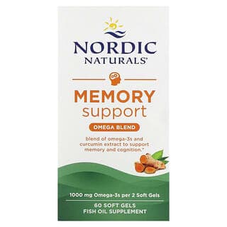 Nordic Naturals, 記憶支援,Omega 混合物,1,000 毫克,60 粒軟膠囊(每粒軟膠囊 500 毫克)