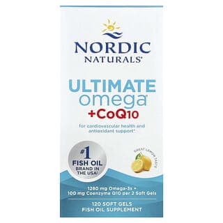 Nordic Naturals, Ultimate Omega® + 輔酶 Q10,檸檬味,120 粒軟膠囊