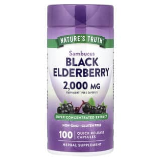 Nature's Truth, 黑接骨木果,100 粒速釋膠囊(每粒膠囊 1,000 毫克)