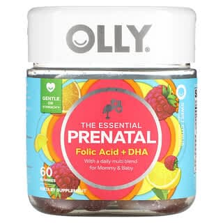 OLLY, The Essential,產前,葉酸 + DHA,甜柑橘味,60 粒軟糖