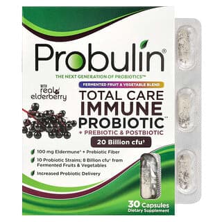 Probulin, Total Care Immune 益生菌 + 益生元和益生素,含真正的接骨木果,200 億 CFU,30 粒膠囊(每粒膠囊 200 億 CFU)