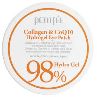 Petitfee, 膠原蛋白和輔酶 Q10 水凝膠眼膜貼,60 片,2.96 盎司(84 克)