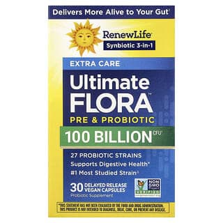 Renew Life, Ultimate Flora,優級護理益生菌,100 億活菌,30 粒素食膠囊。