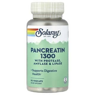Solaray, 胰液素 1300,90 粒素食膠囊
