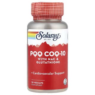 Solaray, PQQ,含 NAC 和谷胱甘肽的輔酶 Q-10,30 粒素食膠囊