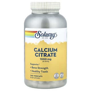 Solaray, 檸檬酸鈣,1,000 毫克,240 粒素食膠囊(每粒膠囊 250 毫克)