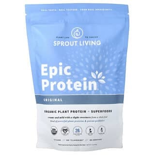 Sprout Living, Epic 蛋白系列有機植物蛋白 + 超級食物,原味,1 磅(455 克)