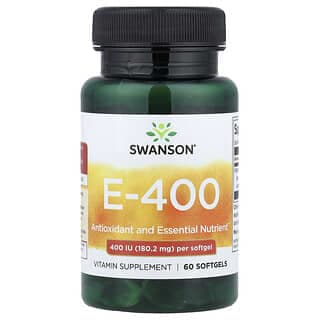 Swanson, 維生素 E-400,180.2 毫克(400 國際單位),60 粒軟膠囊