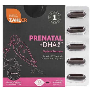 Zahler, Prenatal + DHA 300 孕產婦營養素,120 粒軟膠囊