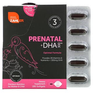 Zahler, Prenatal + DHA 300 特優效產前 DHA 軟凝膠,180 粒裝